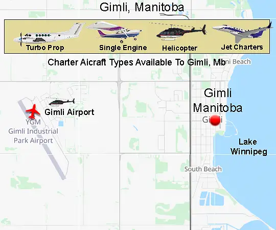 Gimli Industrial Park Airport runway and apron area